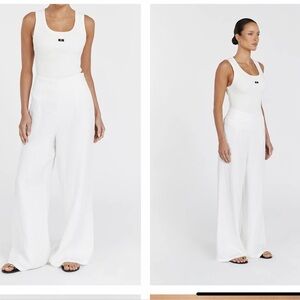 Dissh Flick White Linen Pant